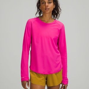 Lululemon Rise and Run Long Sleeve Sonic Pink NWT Size 10